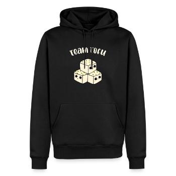 Team Tofu Shirt Vegetarier Vegan T-Shirt Geschenk - Männer Premium Bio Hoodie - Schwarz - Vorne - Nico (187cm)