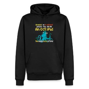 Soyez une pieuvre - Fun Octopus Design - Sweat à capuche Premium bio Homme - noir - Devant - Nico (187cm)