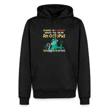 Soyez une pieuvre - Fun Octopus Design - Sweat à capuche Premium bio Homme - noir - Devant - Nico (187cm)