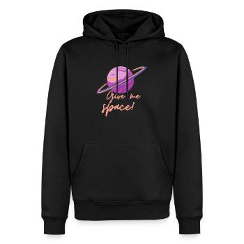 Give me space - Sweat à capuche Premium bio Homme - noir - Devant - Nico (187cm)