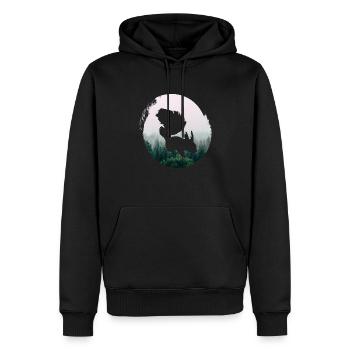 Sea Water Beach - Men’s Premium Organic Hoodie - black - Front - Nico (187cm)