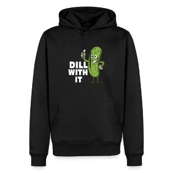 Dill With It Cucumber Pickle - Männer Premium Bio Hoodie - Schwarz - Vorne - Nico (187cm)