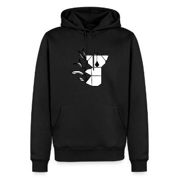 Koala auf Eukalyptus - Männer Premium Bio Hoodie - Schwarz - Vorne - Nico (187cm)