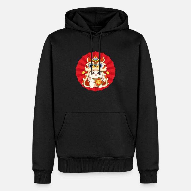 Nouvel an chinois 2023 design - Sweat à capuche Premium bio Homme - noir