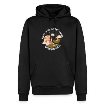 La nature est l’évasion parfaite pour vous retrouver - Sweat à capuche Premium bio Homme - noir - Devant - Nico (187cm)