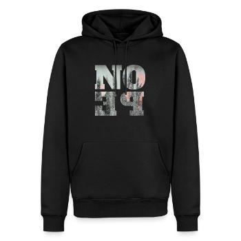 NOPE - ne soyez pas un béni-oui-oui! - Sweat à capuche Premium bio Homme - noir - Devant - Nico (187cm)