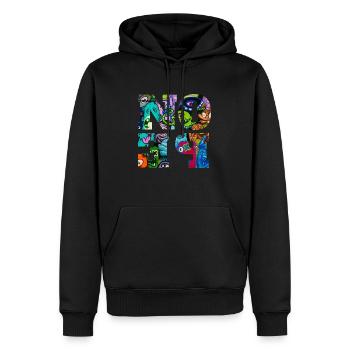 NOPE - don't be a yes-man! - Men’s Premium Organic Hoodie - black - Front - Nico (187cm)