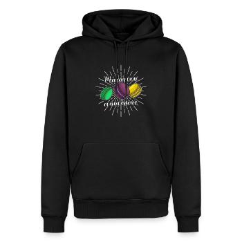 Konditor Konditorei Dessert Makronen Spruch - Männer Premium Bio Hoodie - Schwarz - Vorne - Nico (187cm)
