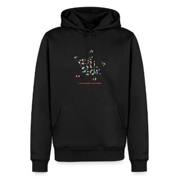 AUTISTAR. Nur autistisch, aber ein Star. - Männer Premium Bio Hoodie - Schwarz - Vorne - Nico (187cm)