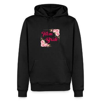 Team Bride - Men’s Premium Organic Hoodie - black - Front - Nico (187cm)