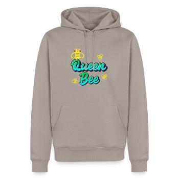 Reine des abeilles2 - Sweat à capuche Premium bio Homme - taupe - Devant - Nico (187cm)