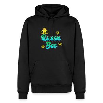 Reine des abeilles2 - Sweat à capuche Premium bio Homme - noir - Devant - Nico (187cm)