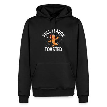 Lustige Lebkuchenmann Vintage Sprüche Weihnachtspl - Männer Premium Bio Hoodie - Schwarz - Vorne - Nico (187cm)