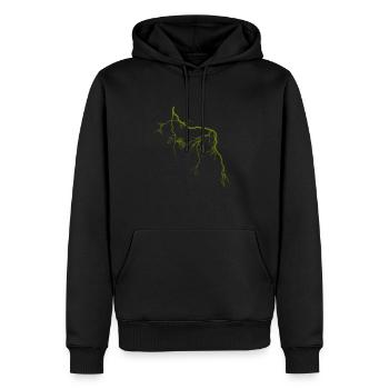 Green flashes - Men’s Premium Organic Hoodie - black - Front - Nico (187cm)