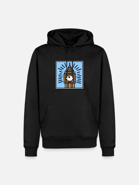 Big Ben Pop Art - Men’s Premium Organic Hoodie - black