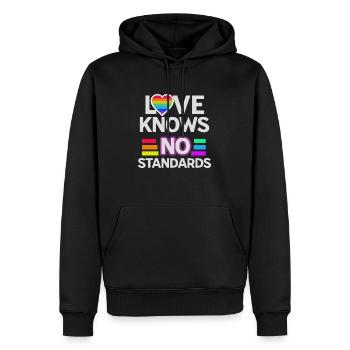 Inclusive Love Diverse Unconditional Lovers Queer - Männer Premium Bio Hoodie - Schwarz - Vorne - Nico (187cm)
