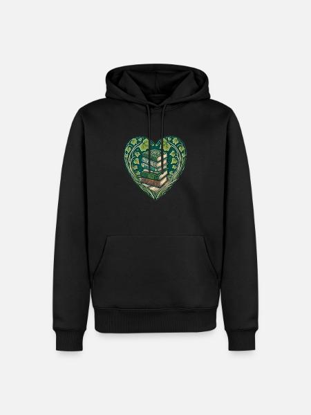 Bookish - Men’s Premium Organic Hoodie - black