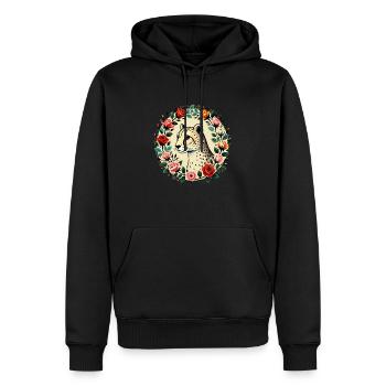 Guépard - Sweat à capuche Premium bio Homme - noir - Devant - Nico (187cm)