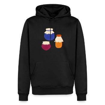 marmelade - Männer Premium Bio Hoodie - Schwarz - Vorne - Nico (187cm)