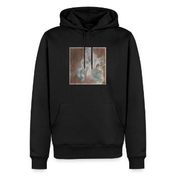 Les couleurs au travail - Sweat à capuche Premium bio Homme - noir - Devant - Nico (187cm)