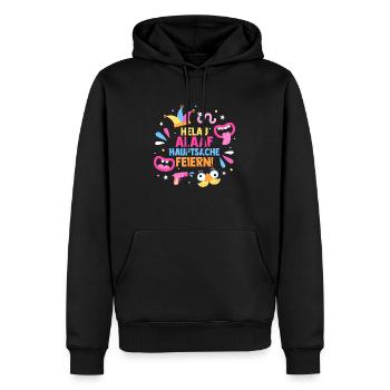 Costume de carnaval Carnaval - Sweat à capuche Premium bio Homme - noir - Devant - Nico (187cm)