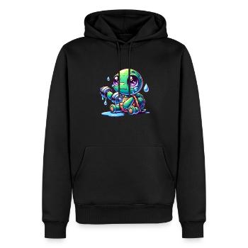 Struggle Mode: ON 🐢💪😢 - Fitness Edition - Men’s Premium Organic Hoodie - black - Front - Nico (187cm)