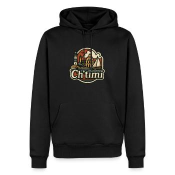 Chti mi Pflaster - Männer Premium Bio Hoodie - Schwarz - Vorne - Nico (187cm)