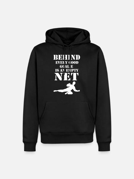 Floorball Goalkeeper - Männer Premium Bio Hoodie - Schwarz