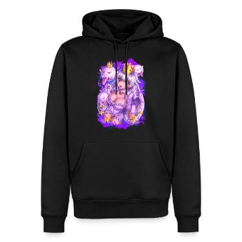 Anime Girl - Boosette - Männer Premium Bio Hoodie - Schwarz - Vorne - Nico (187cm)