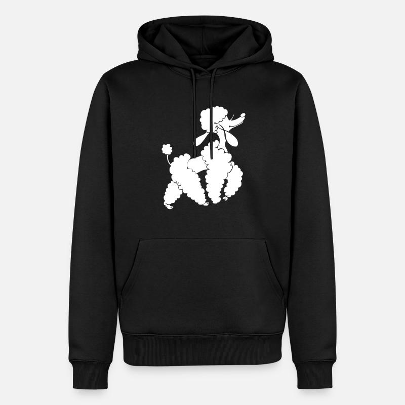 Pudel - Männer Premium Bio Hoodie - Schwarz