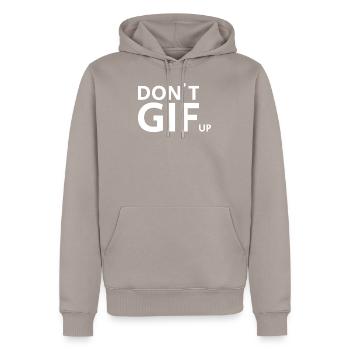 CADEAU DE MOTIVATION NE PAS GIF - Sweat à capuche Premium bio Homme - taupe - Devant - Nico (187cm)