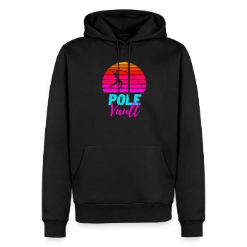 Stabhochsprung leichtathletik sport fitness retro - Männer Premium Bio Hoodie - Schwarz - Vorne - Nico (187cm)