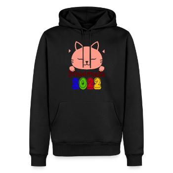 Mieze Schulkatze 2022 Schulbeginn T shirt - Männer Premium Bio Hoodie - Schwarz - Vorne - Nico (187cm)