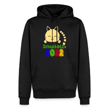 Schulstart Katze Schulkatze 2022 T shirt - Männer Premium Bio Hoodie - Schwarz - Vorne - Nico (187cm)