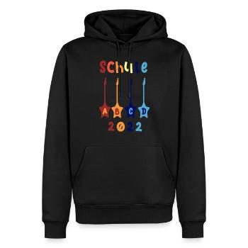 Schule 2022 ABCD Rockgitarre T shirt - Männer Premium Bio Hoodie - Schwarz - Vorne - Nico (187cm)