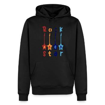 1. Klasse ABCD Rockgitarre T shirt - Männer Premium Bio Hoodie - Schwarz - Vorne - Nico (187cm)
