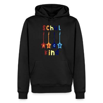 Schulkind ABCD Rockgitarre T shirt - Männer Premium Bio Hoodie - Schwarz - Vorne - Nico (187cm)