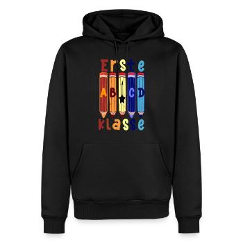 1. Klasse Rockgitarre Schulbeginn T shirt - Männer Premium Bio Hoodie - Schwarz - Vorne - Nico (187cm)