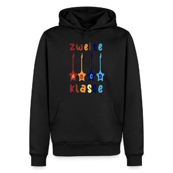 2. Klasse ABCD Rockgitarre Schulbeginn T shirt - Männer Premium Bio Hoodie - Schwarz - Vorne - Nico (187cm)