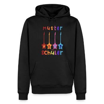 Musterschüler ABCD Rockgitarre T shirt - Männer Premium Bio Hoodie - Schwarz - Vorne - Nico (187cm)