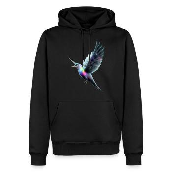 Einhorn Vogel - Männer Premium Bio Hoodie - Schwarz - Vorne - Nico (187cm)