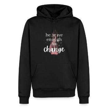 POSITIVE EINSTELLUNG MINDSET Motivation - Männer Premium Bio Hoodie - Schwarz - Vorne - Nico (187cm)