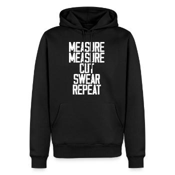 Mesure Mesure Coupe Jurer Répéter 3 - Sweat à capuche Premium bio Homme - noir - Devant - Nico (187cm)