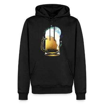23F 0226 bk - Männer Premium Bio Hoodie - Schwarz - Vorne - Nico (187cm)