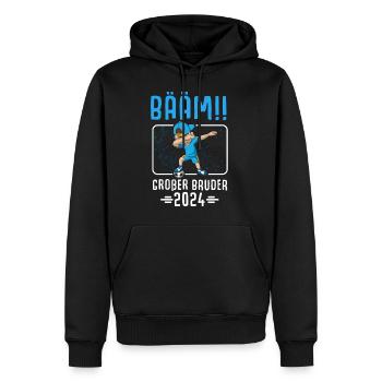 Bääm Big Brother 2024 Dabbing Football - Sweat à capuche Premium bio Homme - noir - Devant - Nico (187cm)