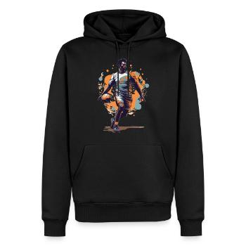 Handballspieler Streetwear Ikonischer Stil - Männer Premium Bio Hoodie - Schwarz - Vorne - Nico (187cm)