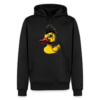 Canard en caoutchouc Punk - Sweat à capuche Premium bio Homme - noir - Devant - Nico (187cm)