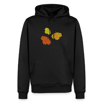 Herbstlaub - Männer Premium Bio Hoodie - Schwarz - Vorne - Nico (187cm)