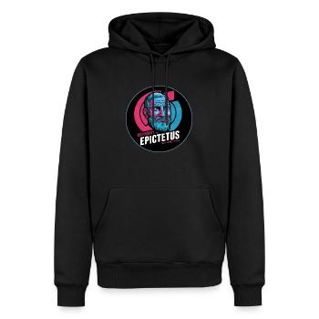 Epiktet Stoiker Philosoph Stoizismus Epictetus - Männer Premium Bio Hoodie - Schwarz - Vorne - Nico (187cm)