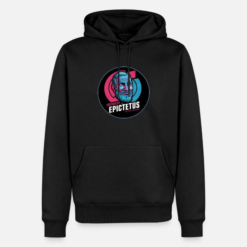 Epictetus Stoic Philosopher Stoicism Epictetus - Men’s Premium Organic Hoodie - black